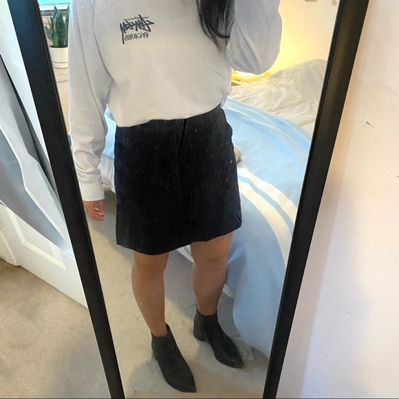 Indigo Corduroy Mini Skirt - Picture 3 of 3